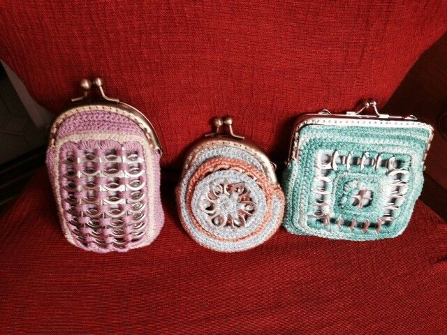 COMO HACER BOLSOS Y MONEDEROS CON ANILLAS DE LATAS | Diy ... COMO HACER BOLSOS Y MONEDEROS CON ANILLAS DE LATAS | Diy ...