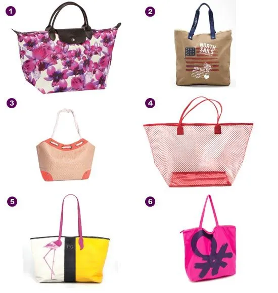 Bolsos para pasar un día en la playa