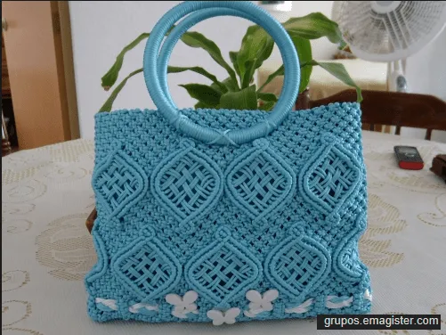 Bolsos tejidos en macrame - Imagui