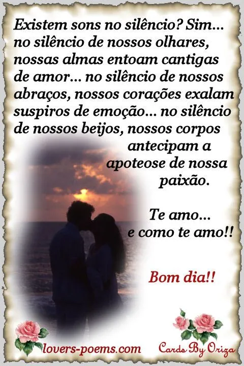 Bom dia, amor te amo! Mensagem - 5 - Frase romântica de amor - 3 ... Bom dia, amor te amo! Mensagem - 5 - Frase romântica de amor - 3 ...