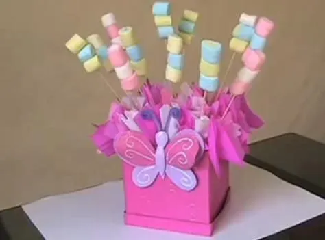 Bombones para centro de mesa para una fiesta de niñas con tema de ...