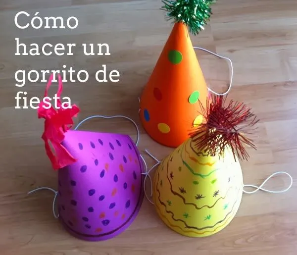 Cómo hacer bonetes de cumpleaños ~ Portal de Manualidades Cómo hacer bonetes de cumpleaños ~ Portal de Manualidades