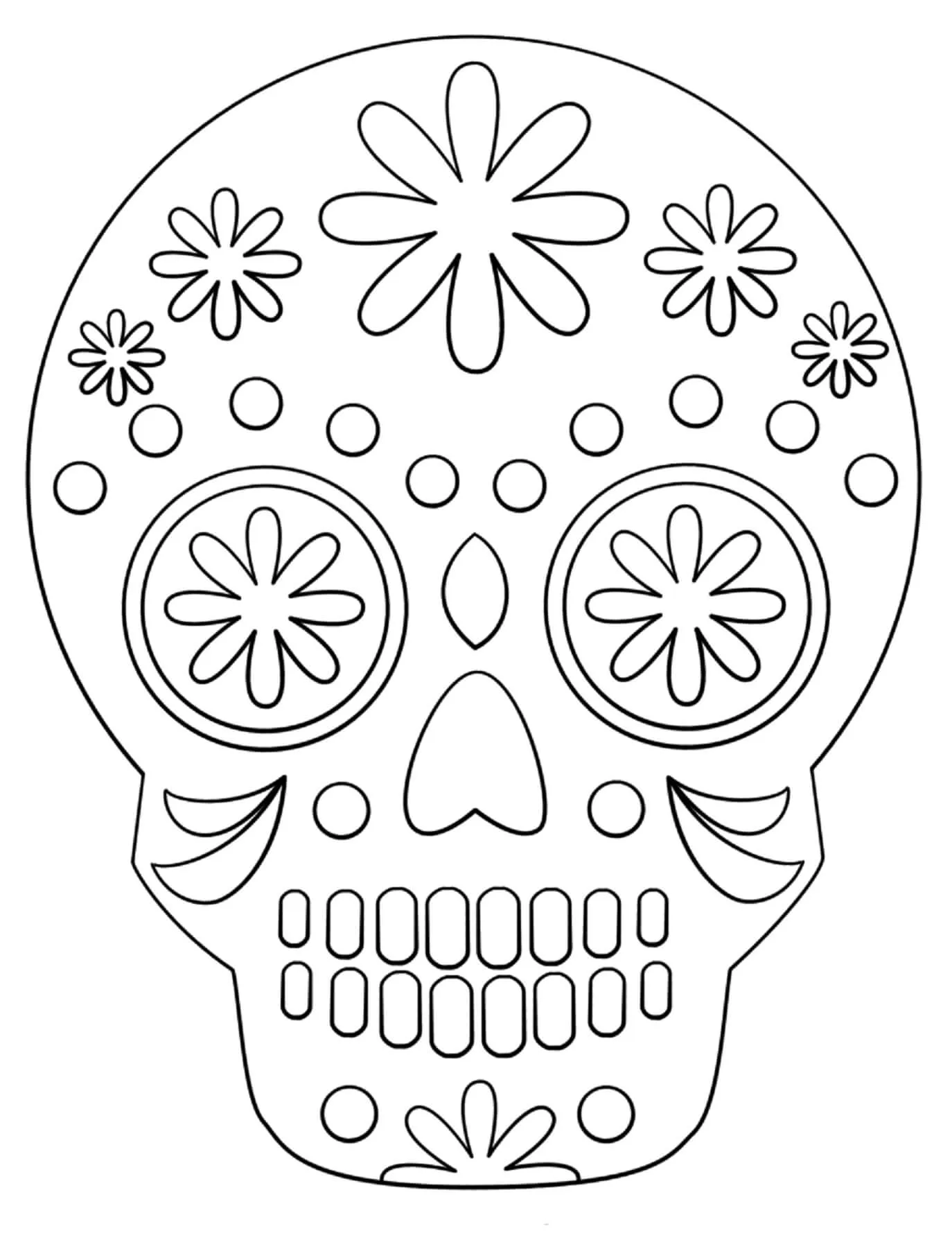 Bonita Calavera De Azúcar para colorear, imprimir e dibujar – Dibujos -Colorear.Com Bonita Calavera De Azúcar para colorear, imprimir e dibujar – Dibujos -Colorear.Com