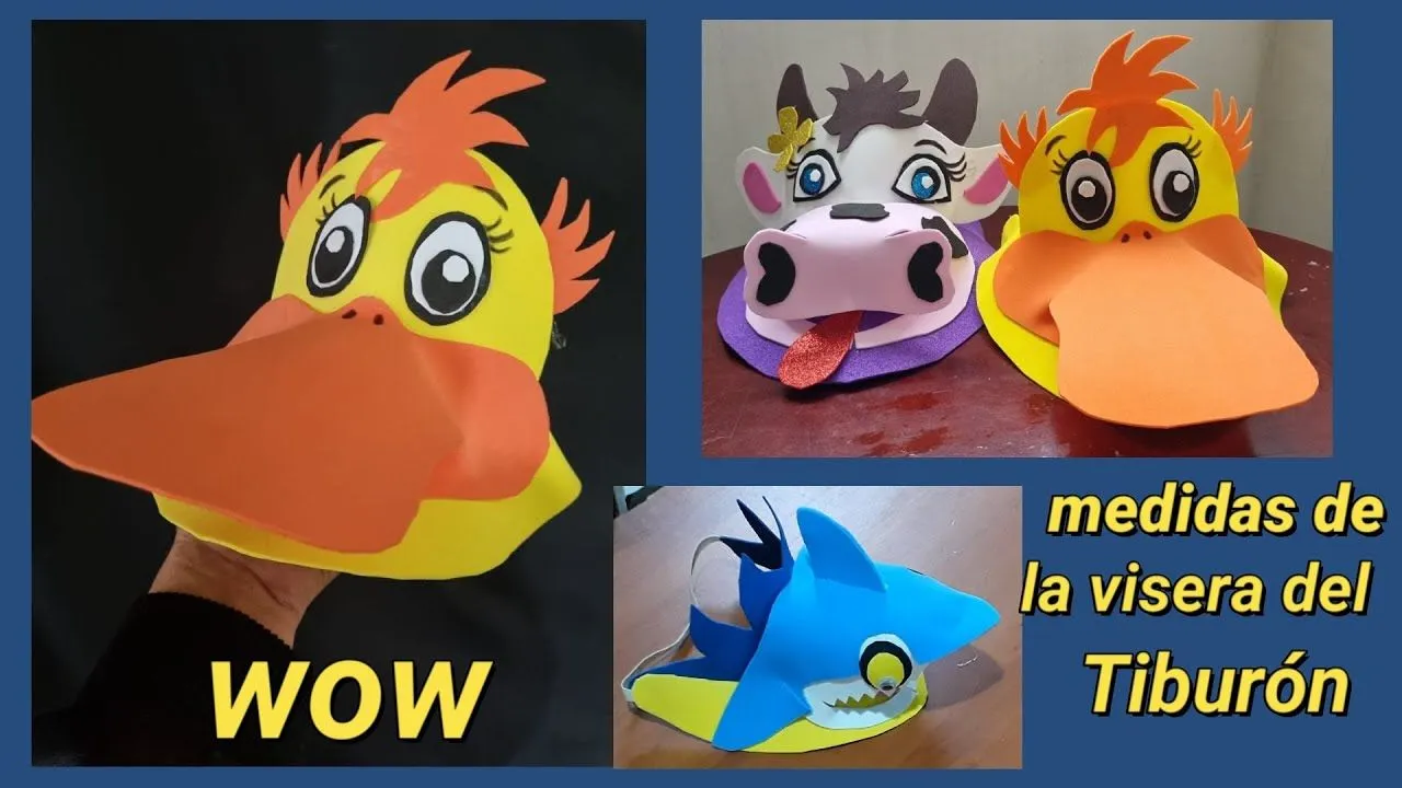 Bonita Visera de Patito para tus chiquitines - YouTube Bonita Visera de Patito para tus chiquitines - YouTube