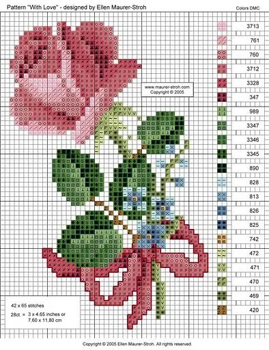 Patrones y esquemas gratis: Dos bonitas flores