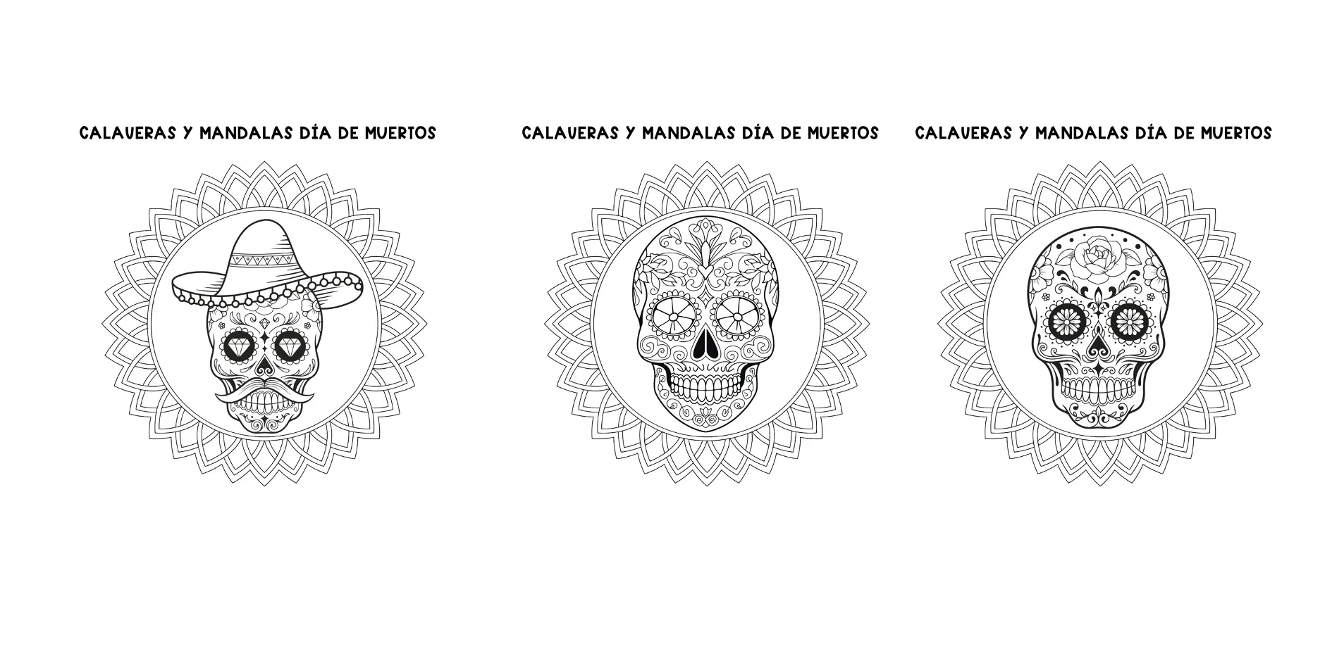 Bonitas mandalas calaveras para colorear en Dia de muertos 2023 Bonitas mandalas calaveras para colorear en Dia de muertos 2023