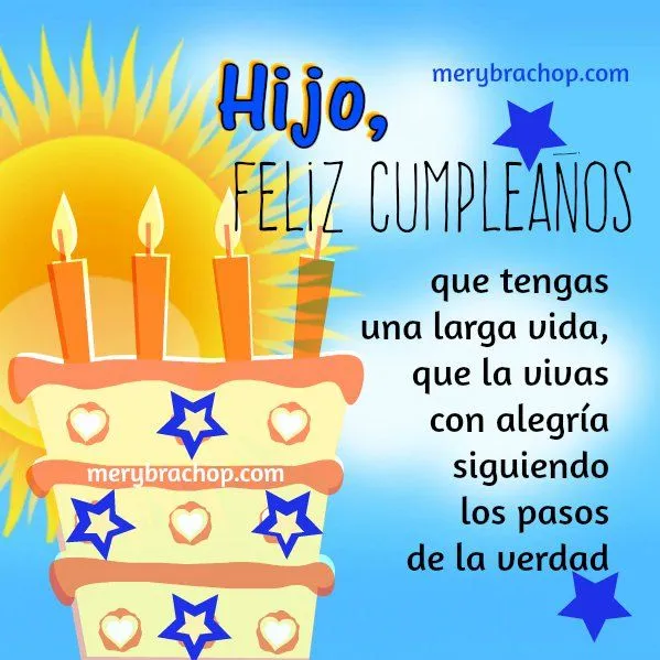 Bonito Saludo para mi hijo en su Feliz Cumpleaños | Entre Poemas y ...