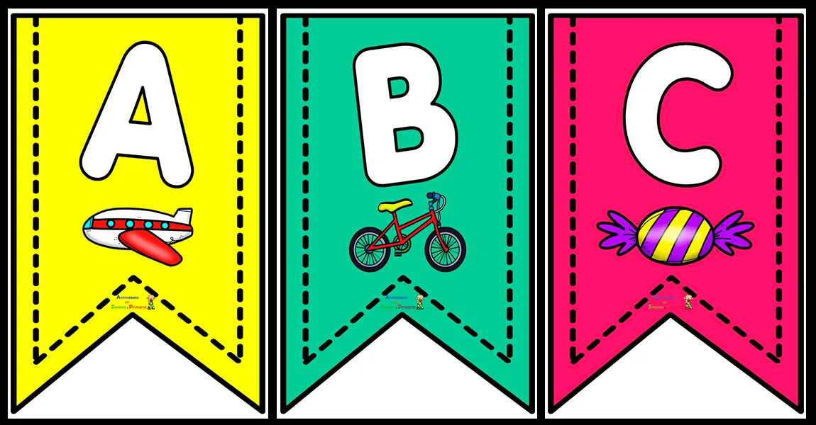 Bonitos banderines todas las letras del abecedario para decorar tu clase Bonitos banderines todas las letras del abecedario para decorar tu clase
