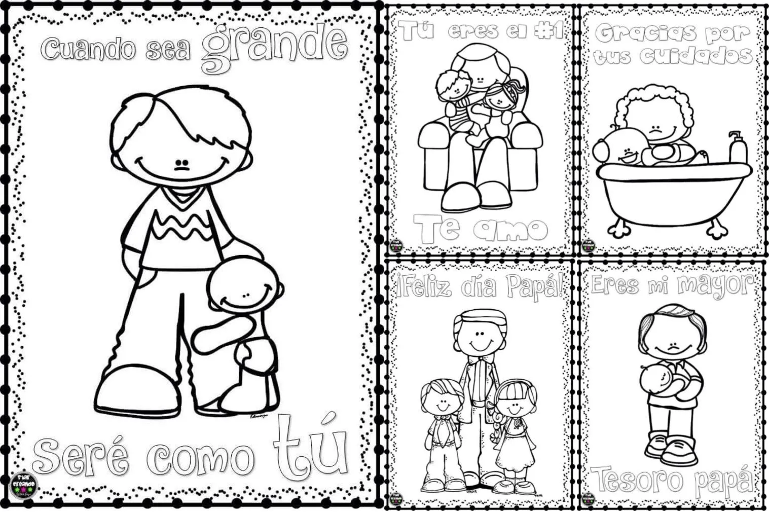 Bonitos dibujos para colorear y celebrar el día del padre | Material Educativo Bonitos dibujos para colorear y celebrar el día del padre | Material Educativo