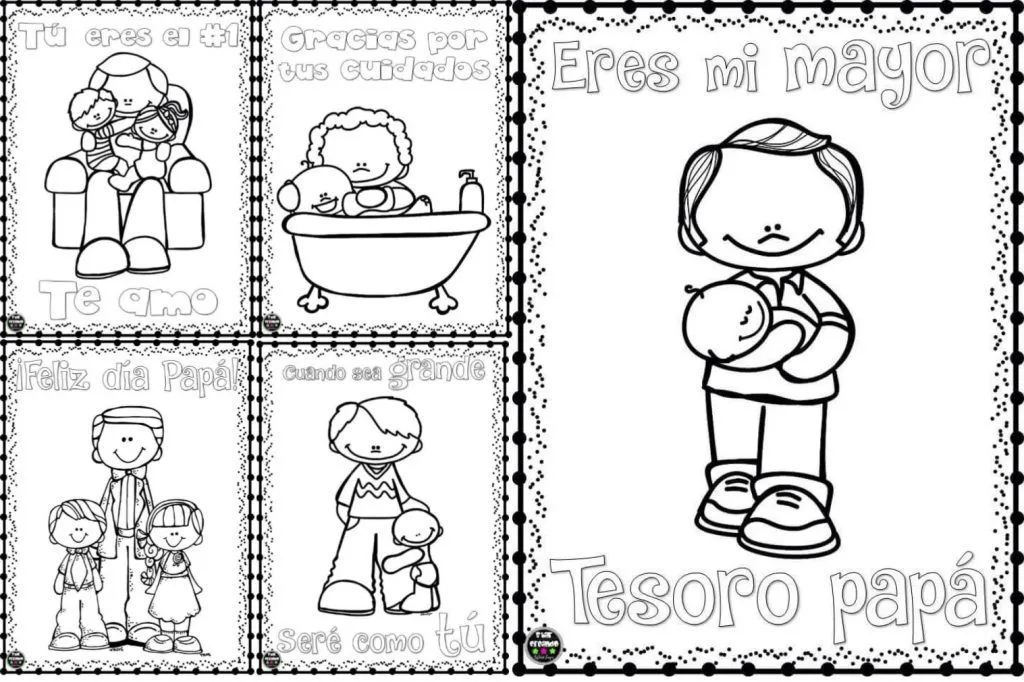 Bonitos dibujos para colorear y celebrar el día del padre | Educación Primaria Bonitos dibujos para colorear y celebrar el día del padre | Educación Primaria