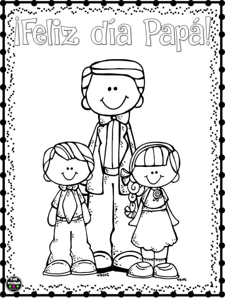 Bonitos dibujos para colorear y celebrar el día del padre | Material Educativo Bonitos dibujos para colorear y celebrar el día del padre | Material Educativo