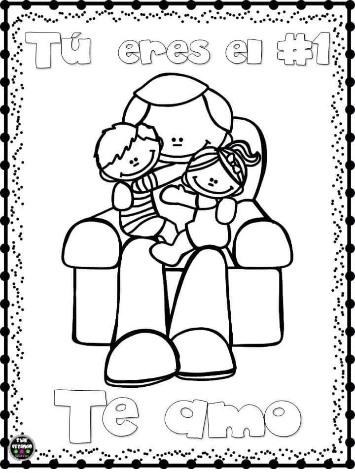 Bonitos dibujos para colorear y celebrar el día del padre | Material Educativo Bonitos dibujos para colorear y celebrar el día del padre | Material Educativo