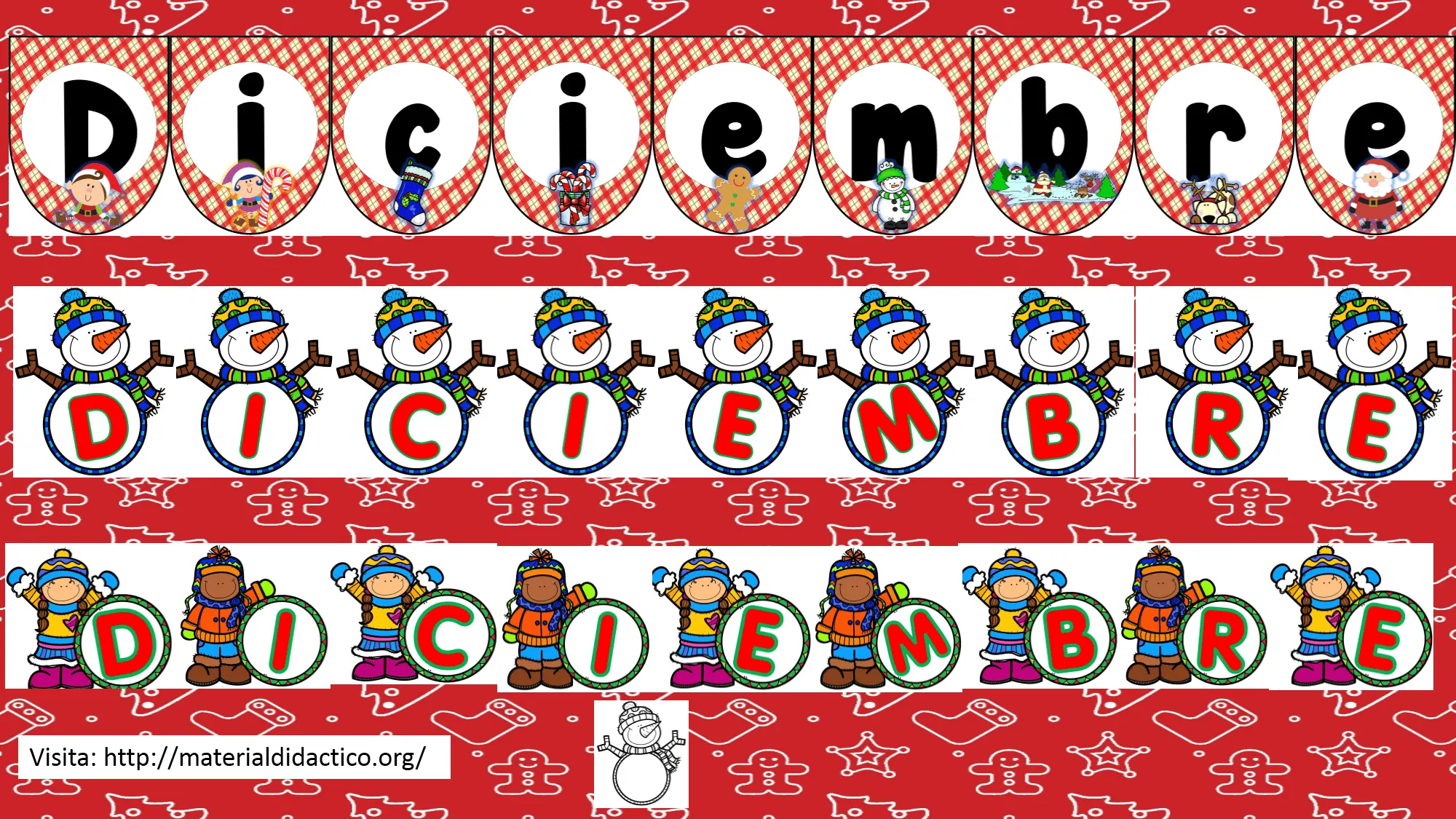 Bonitos diseños para formar DICIEMBRE | Material Didáctico y Planeaciones Bonitos diseños para formar DICIEMBRE | Material Didáctico y Planeaciones