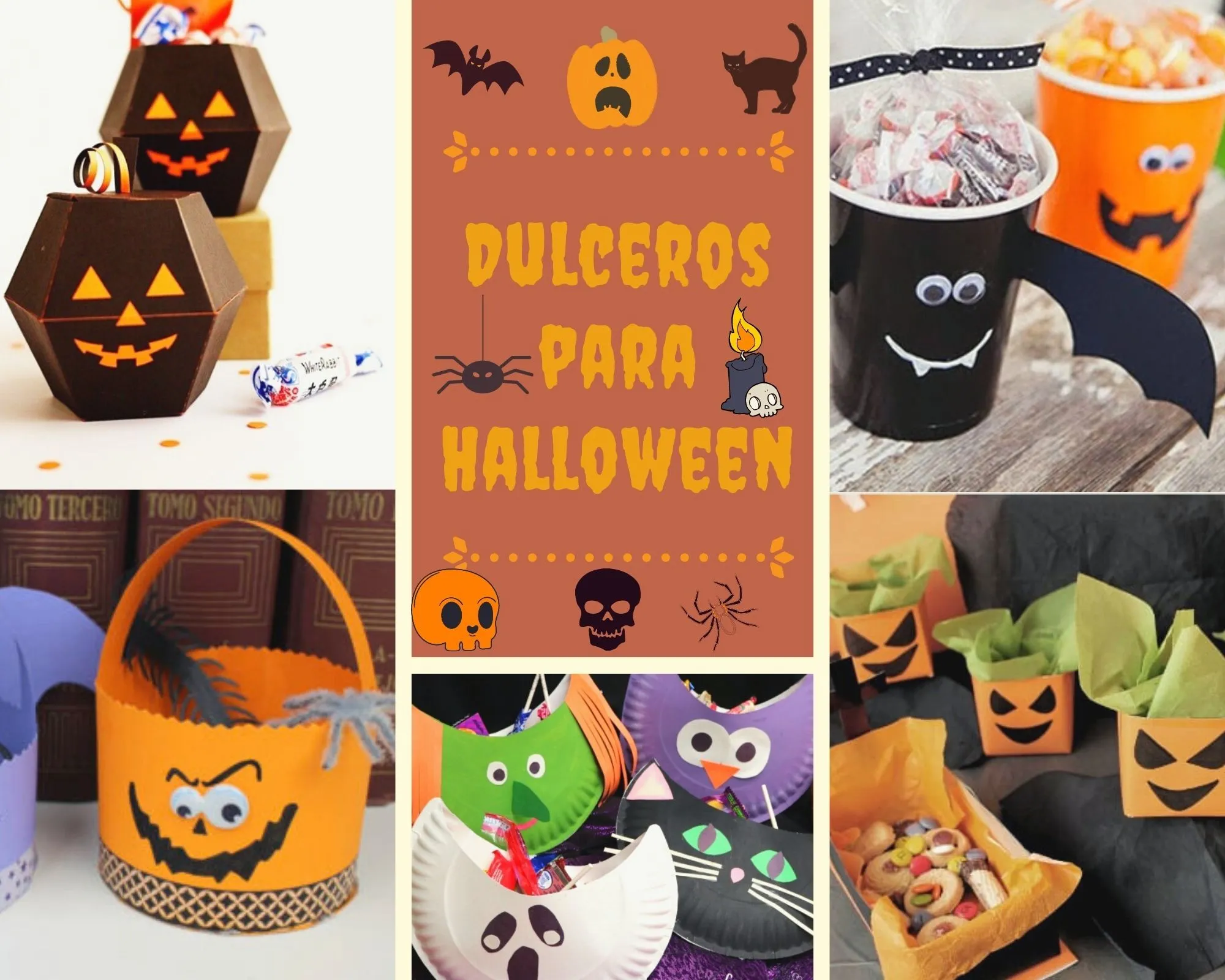 Bonitos y Fáciles Dulceros para Halloween