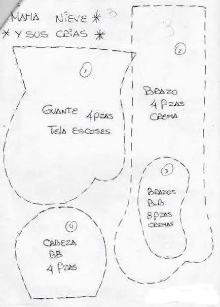 Bonitos muñecos navideños de santa y muñeco de nieve con moldes ...