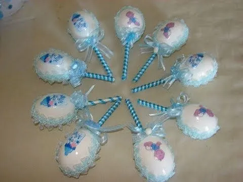 como hacer unos bonitos recuerdos para baby shower de cascaron de ...