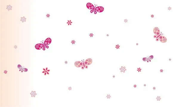 Borboletas Rosas Floridas 02 | Ideia Cor adesivos decorativos | Elo7