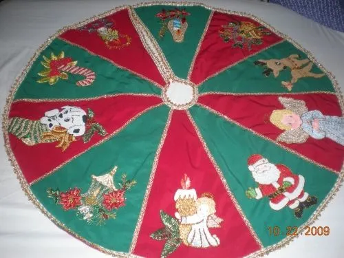 Manteles navideños bordados en cinta - Imagui Manteles navideños bordados en cinta - Imagui
