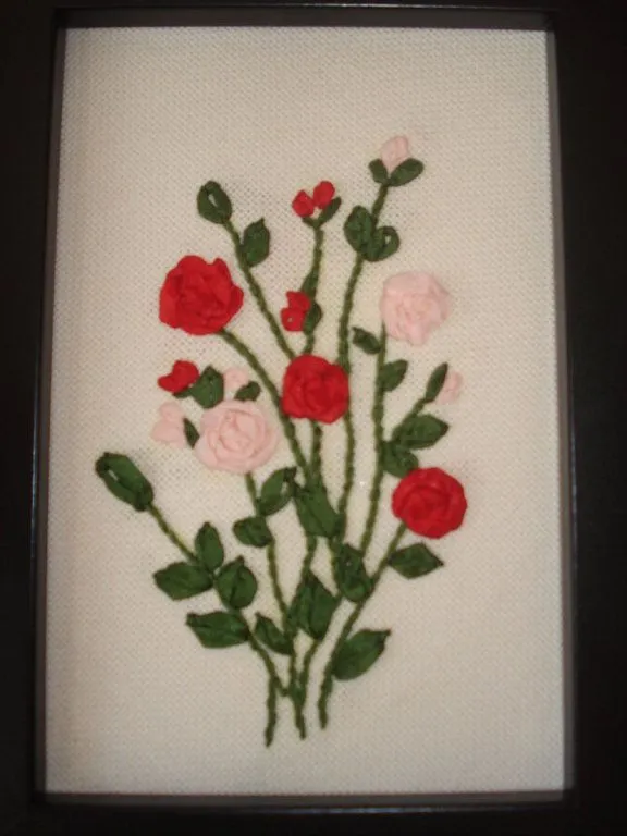 Bordado de flores con cintas - Imagui
