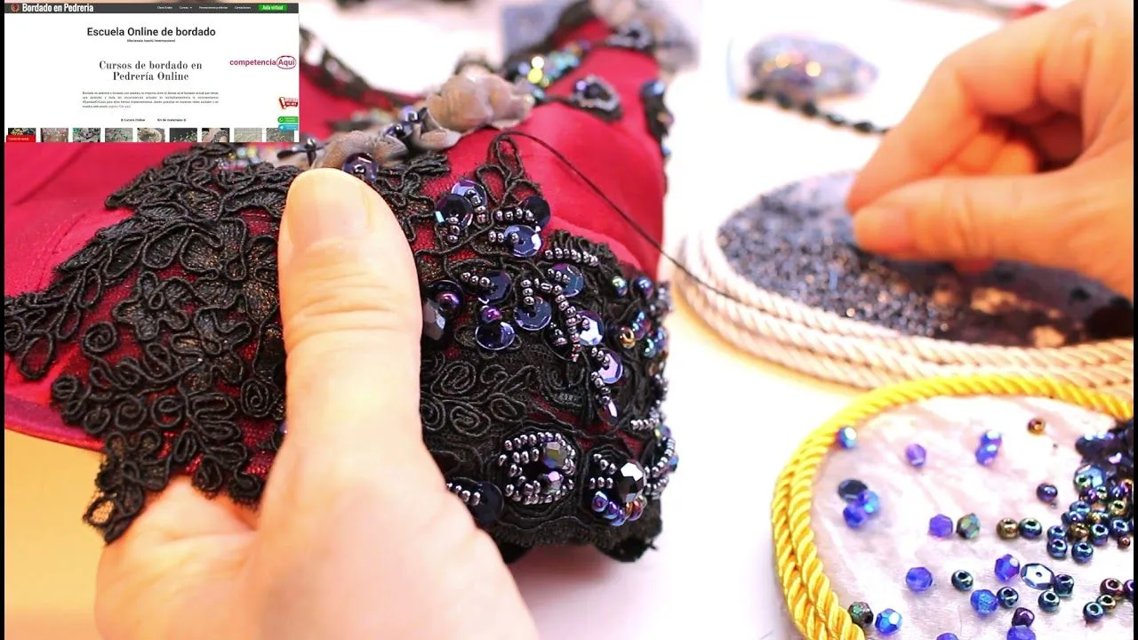 Bordado creativo para principiantes en pedrería con encaje en un crop top - YouTube Bordado creativo para principiantes en pedrería con encaje en un crop top - YouTube