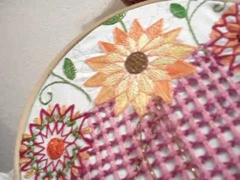 Bordado Fantasia Canasta Rosa Cafe - YouTube Bordado Fantasia Canasta Rosa Cafe - YouTube