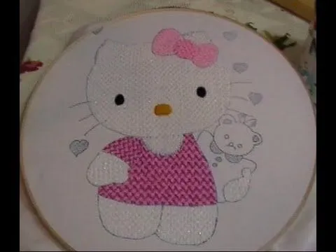 Bordado Fantasía Kitty - YouTube