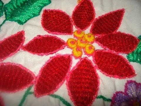 Bordado Fantasia Nochebuena Petatillo 3 X 1 - YouTube Bordado Fantasia Nochebuena Petatillo 3 X 1 - YouTube