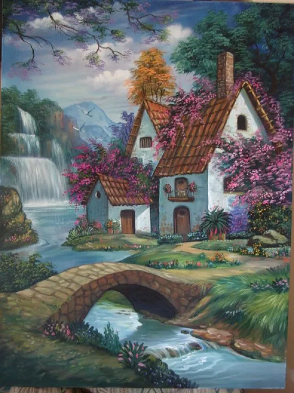 bordado de paisajes (4) | Aprender manualidades es facilisimo.