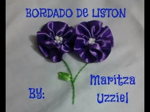 bordado de liston - YouTube