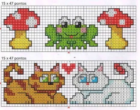 Bordado passo a passo: Graficos ponto cruz infantil | Ponto-cruz ...