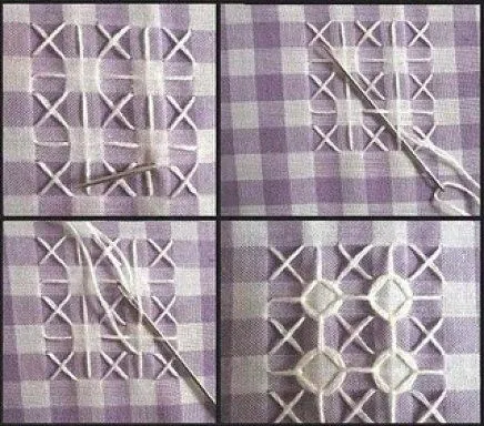 Bordado punto español paso paso - Imagui