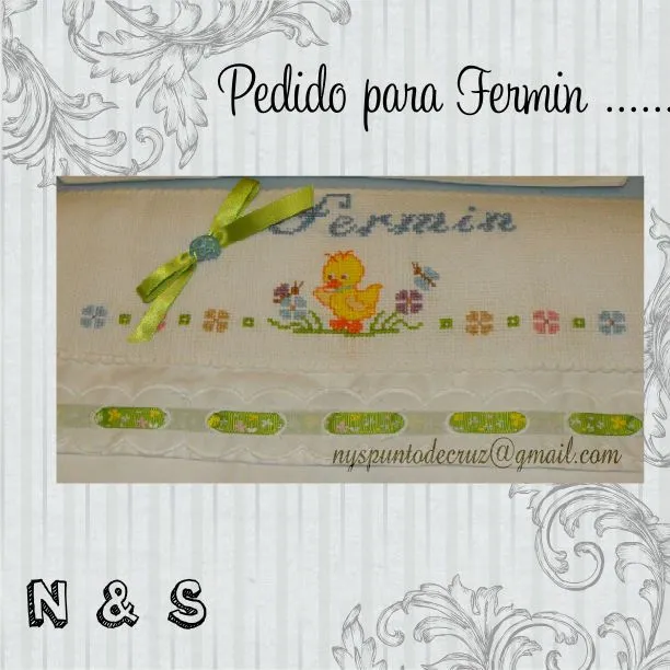 Bordados para bebe, punto de cruz y fieltro-Regalos para bebes ...