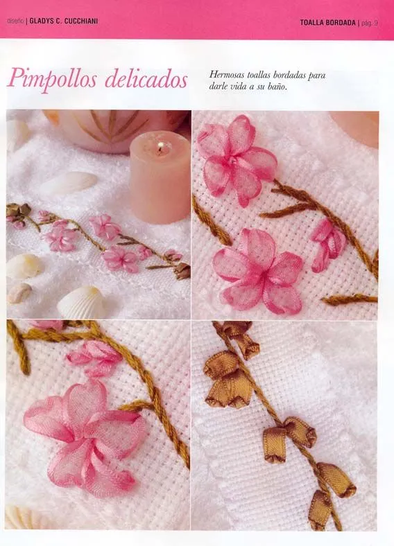 Bordados con liston paso a paso - Imagui