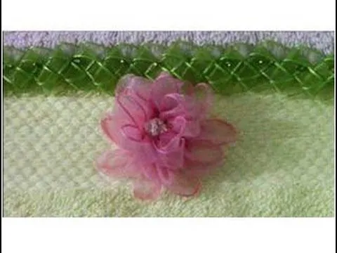 Como hacer bordados en cintas rosas de organza hermosas Tips 2 ...