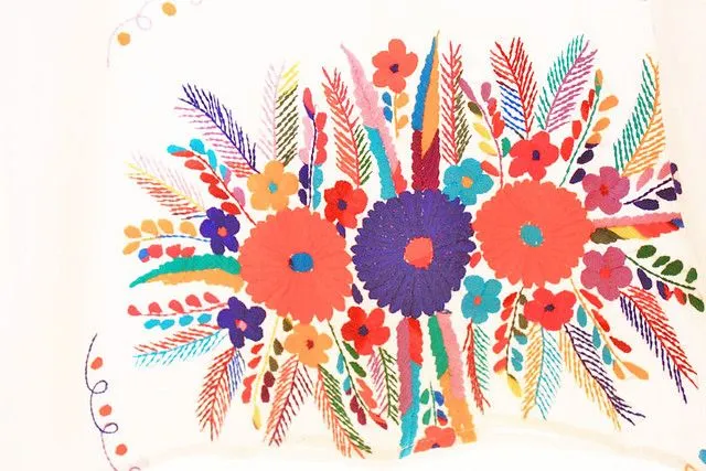 Flores mexicanas bordadas - Imagui