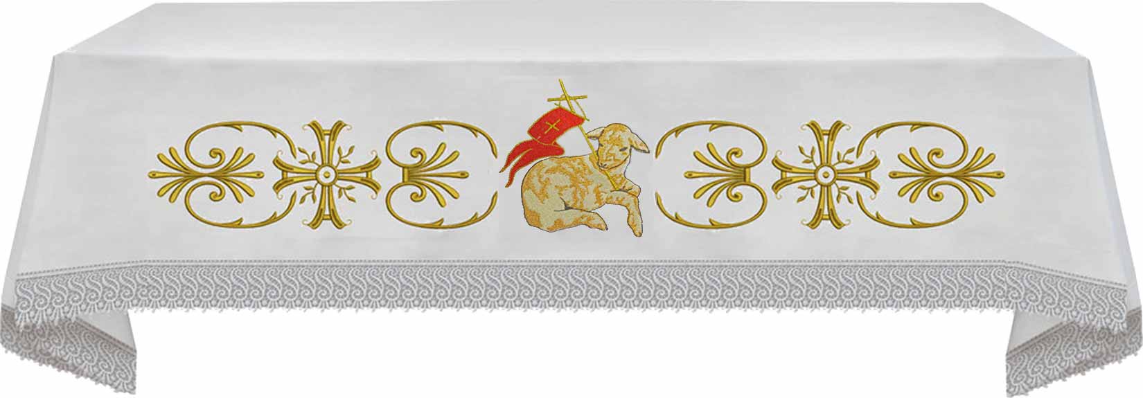 Bordados para mantel de altar de iglesia | Mantel Agnus Dei Bordados para mantel de altar de iglesia | Mantel Agnus Dei