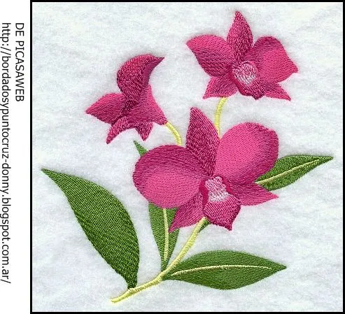 BORDADOS Y PUNTO CRUZ: HERMOSAS FLORES BORDADAS BORDADOS Y PUNTO CRUZ: HERMOSAS FLORES BORDADAS