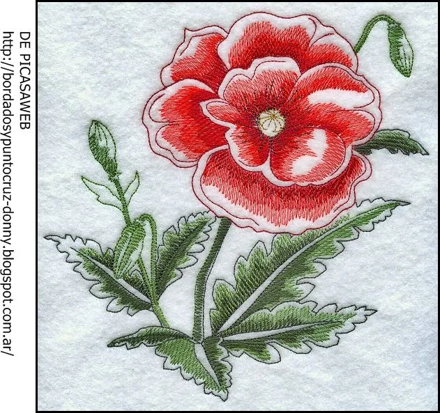 BORDADOS Y PUNTO CRUZ: HERMOSAS FLORES BORDADAS BORDADOS Y PUNTO CRUZ: HERMOSAS FLORES BORDADAS