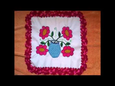 bordados de servilletas - YouTube