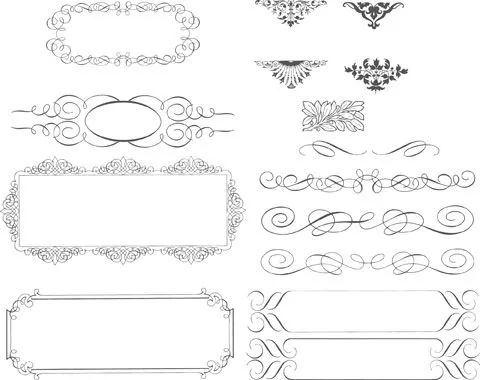 Borde decorativo diseño líneas palabras clave encajes europeos ... Borde decorativo diseño líneas palabras clave encajes europeos ...