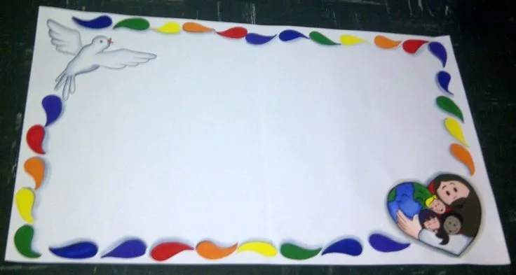 Borde pintado para cartelera (católica). Hecho por mí. | Cosas que ... Borde pintado para cartelera (católica). Hecho por mí. | Cosas que ...