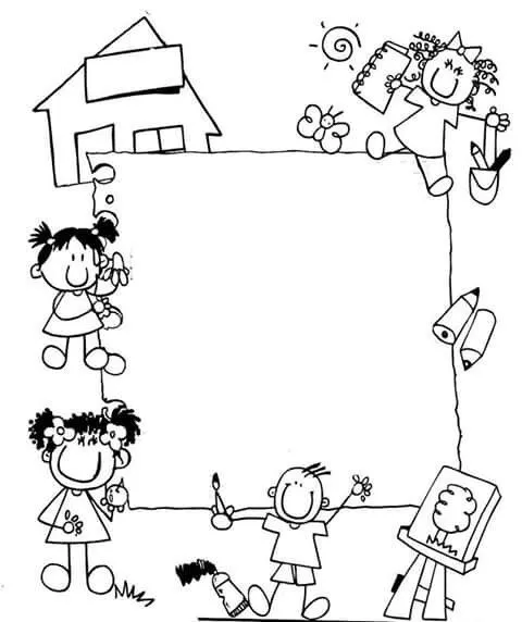 Borde para pintar | bordes | Pinterest