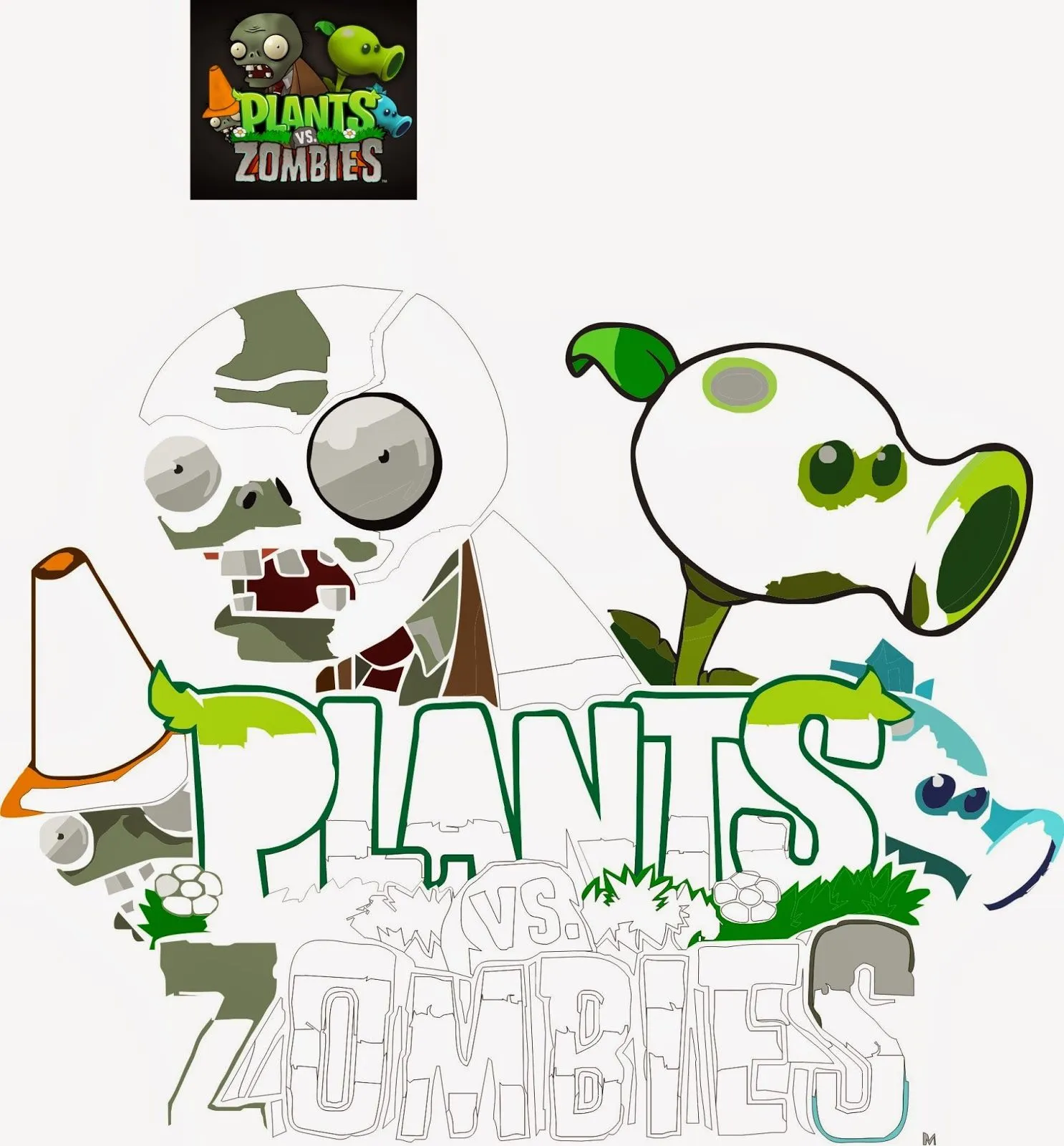 BORDERS FOR KID: DIBUJOS PARA COLOREAR PLANTAS VS ZOMBIES BORDERS FOR KID: DIBUJOS PARA COLOREAR PLANTAS VS ZOMBIES