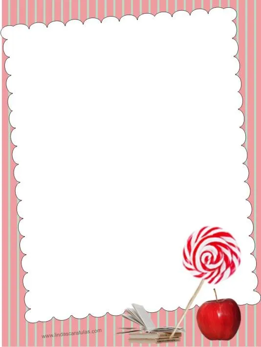 BORDERS FOR KID: Tiernas Caratulas Osos y manzanas