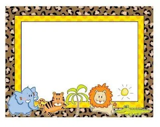 Bordes con animales para imprimir:Imagenes y dibujos para imprimir