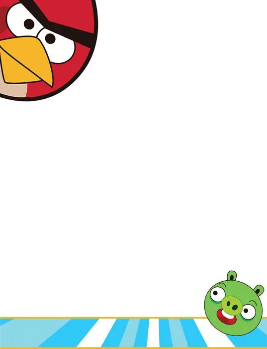 Bordes Decorativos: Bordes decorativos de Angry Birds para imprimir