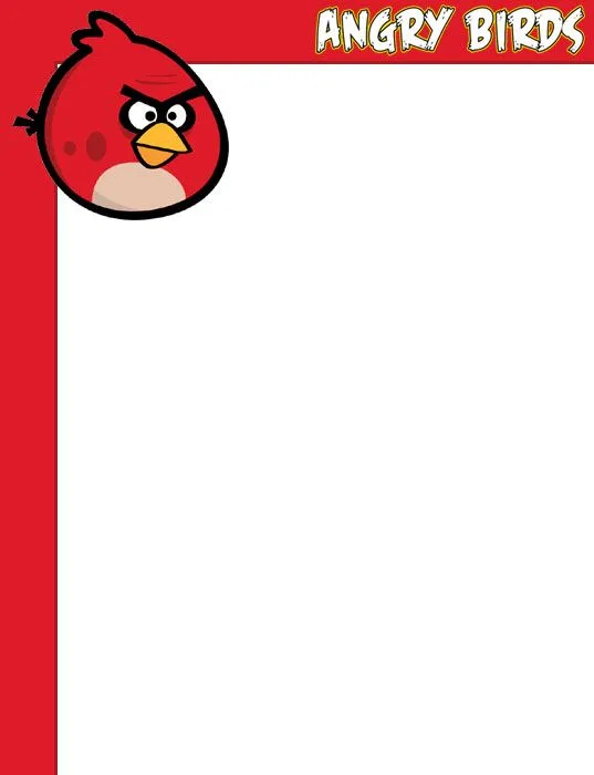Bordes Decorativos: Bordes decorativos de Angry Birds para imprimir