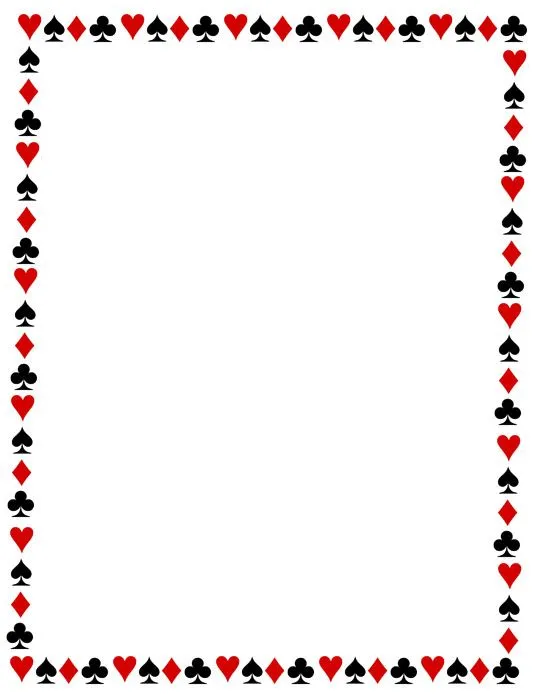 Bordes Decorativos: Bordes decorativos de cartas de Poker para ... Bordes Decorativos: Bordes decorativos de cartas de Poker para ...