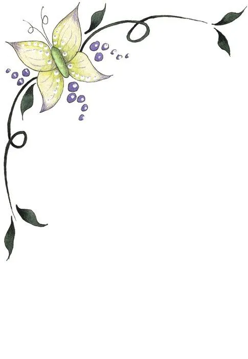 Bordes Decorativos: Bordes decorativos de mariposas para imprimir Bordes Decorativos: Bordes decorativos de mariposas para imprimir