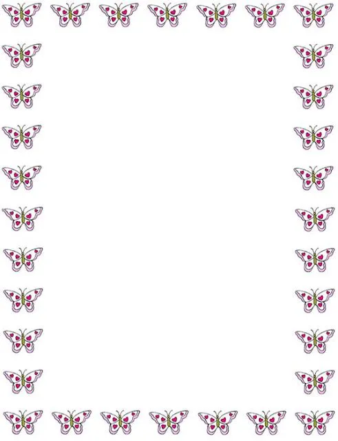 Bordes Decorativos: Bordes decorativos de mariposas para imprimir Bordes Decorativos: Bordes decorativos de mariposas para imprimir